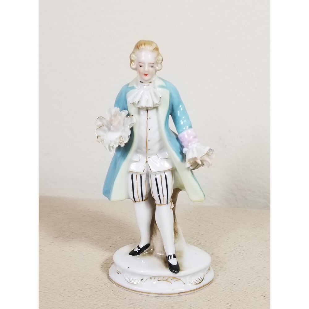 WALES Victorian Man Figurine Porcelain 6" Made in Japan Collectible Vintage